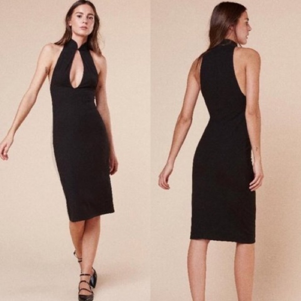 Reformation Jute Dress Black XS
